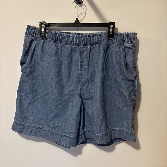 George Pants - George Women Blue Jean Elastic Waist Shorts Large 36-38 Pockets Waist 36" Preown